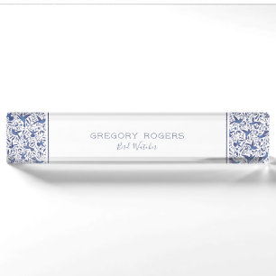 Delft Blue Bird Nameplate