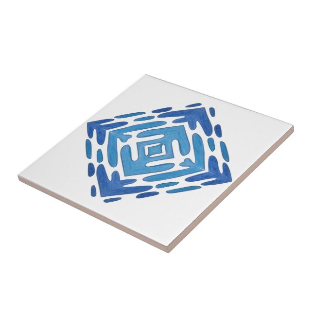   Delft Blue Ceramic Tile (Side)