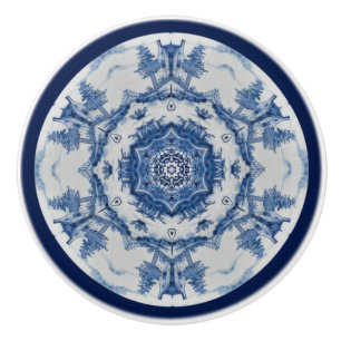 Delft Blue Design 02 From 1764 ~  Ceramic Knob