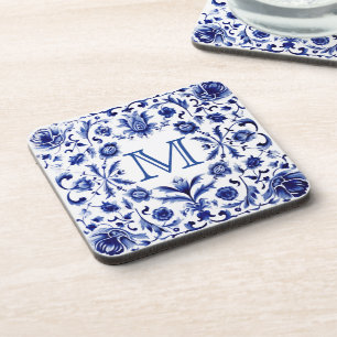 Delft blue design monogram  coaster
