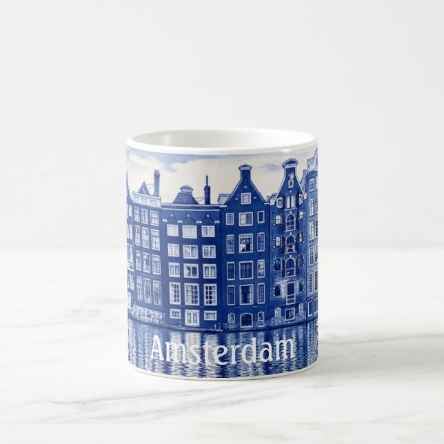 Delft Blue style mug: Amsterdam Coffee Mug (Center)