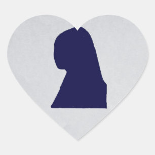Delft blue tile Girl with a Pearl Earring Heart Sticker