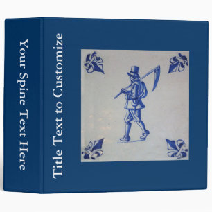 Delft Blue Tile - Mower Carrying Scythe or Sickle Binder