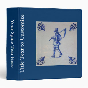 Delft Blue Tile - Mower Carrying Scythe or Sickle Binder