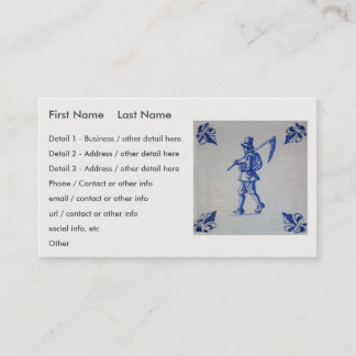 Delft Blue Tile - Template Business Card
