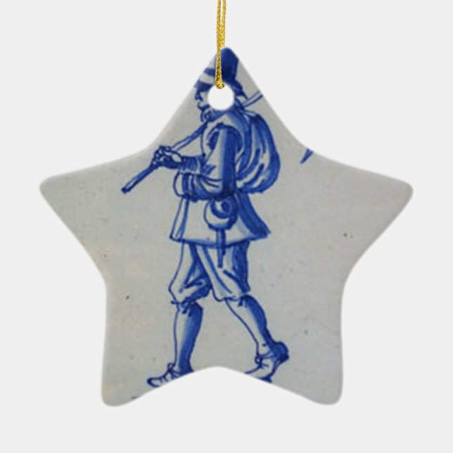 Delft Blue Tile - Template Ceramic Ornament (Front)
