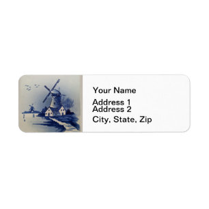 Delft Blue Windmill Vintage