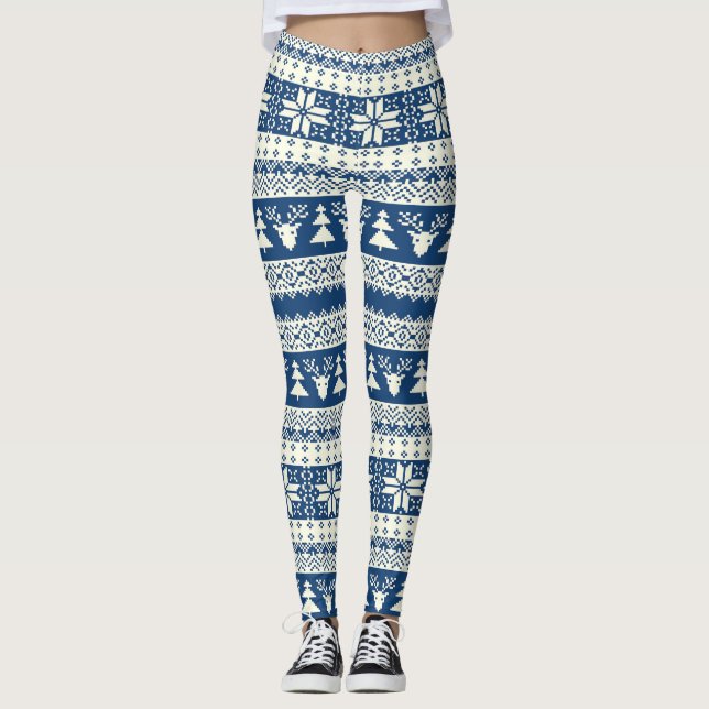 Delft Christmas Sweater Leggings (Front)