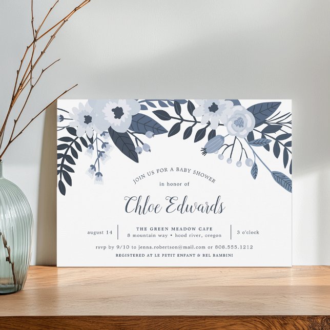 Delft Floral | Baby Shower Invitation (Creator Uploaded)