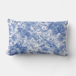 Delft Floral Tapestry - Throw Pillow