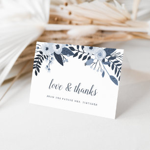 Delft Floral Thank You Card