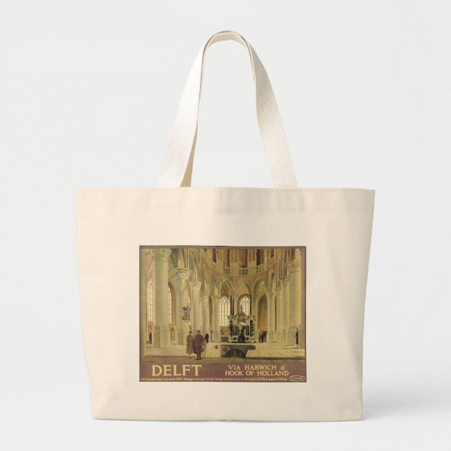 Delft LNER Poster Large Tote Bag (Front)