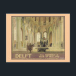 Delft LNER Poster Postcard<br><div class="desc">Vintage travel poster promoting LNER ( London and North East Railroad ) services to Delft via Harwich and the Hook of Holland.</div>