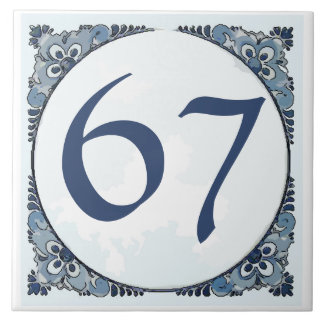 Delft look #11 Tile, House Numbers, change number Tile