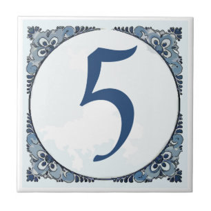 Delft look #5 Tile, House Numbers, change number Tile