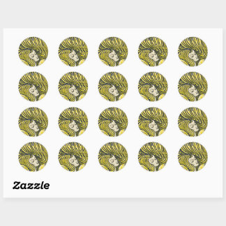 Delft Salad Oil Jan Toorop Classic Round Sticker