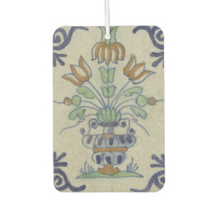 Delft Tile Antique Ceramic Flower Pot  Air Freshener