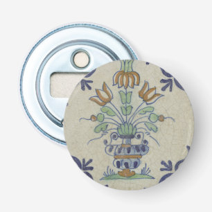 Delft Tile Antique Ceramic Flower Pot  Bottle Opener