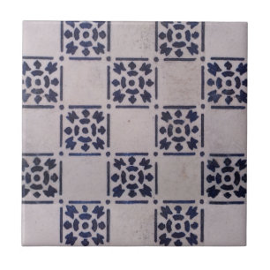Delft Tile Blue Antique Art Pattern