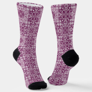 Delft tile ethnic national Dutch pattern   Socks