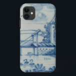 Delft tile showing a drawbridge over a canal, 19th iPhone 11 case<br><div class="desc">Image:56463  Delft tile showing a drawbridge over a canal,  19th century. Dutch School,  (19th century). Private Collection,  The Stapleton Collection.  Art,  Fine Art.</div>