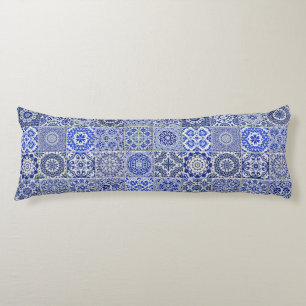 Delft Tiles in Blue and White - Pretty Vintage Body Pillow