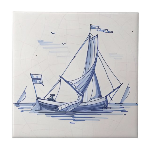delft tiles reproductions sailboat (Front)