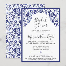 Delfts Blauw | Delft Blue Dutch Bridal Shower Invitation