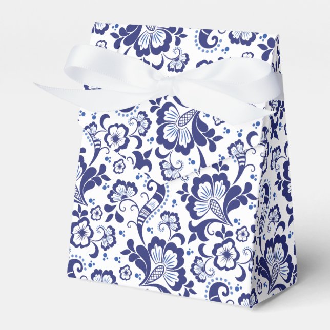 Delfts Blauw | Delft Blue Dutch Wedding Guests Favor Box (Front Side)