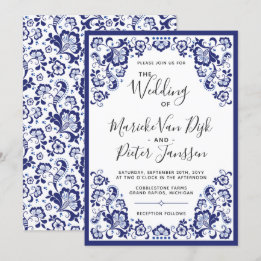 Delfts Blauw | Delft Blue Dutch Wedding Invitation