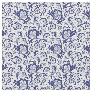 Delfts Blauw   Delft Blue Floral Dutch Wedding Fabric