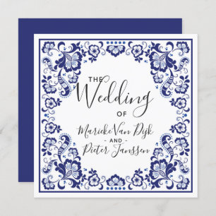 Delfts Blauw   Faire-part de mariage Delft Blue Ti