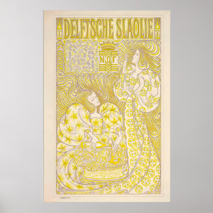 Delftsche Slaolie Advertising Art Deco Vintage Poster