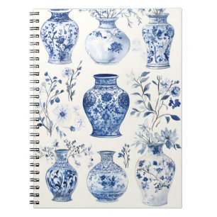 Delftware vases, characterized by their classic  notebook