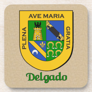 Delgado Family Shield Coaster