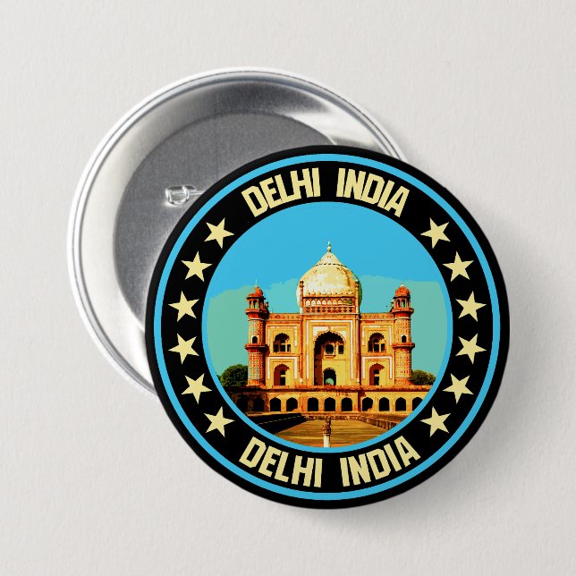 Delhi                                              3 inch round button (Front & Back)