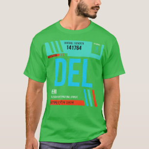 Delhi DEL Airport Code Baggage Tag T-Shirt