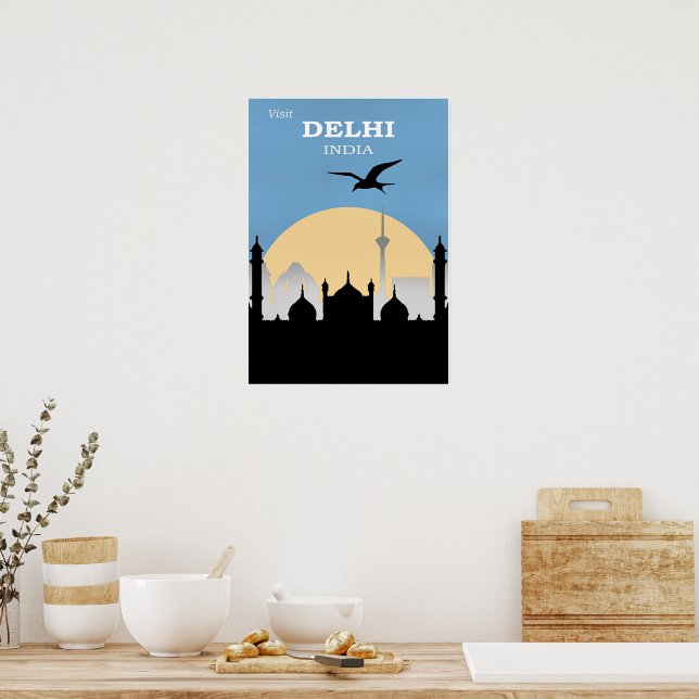Delhi, India Travel Poster (Kitchen)