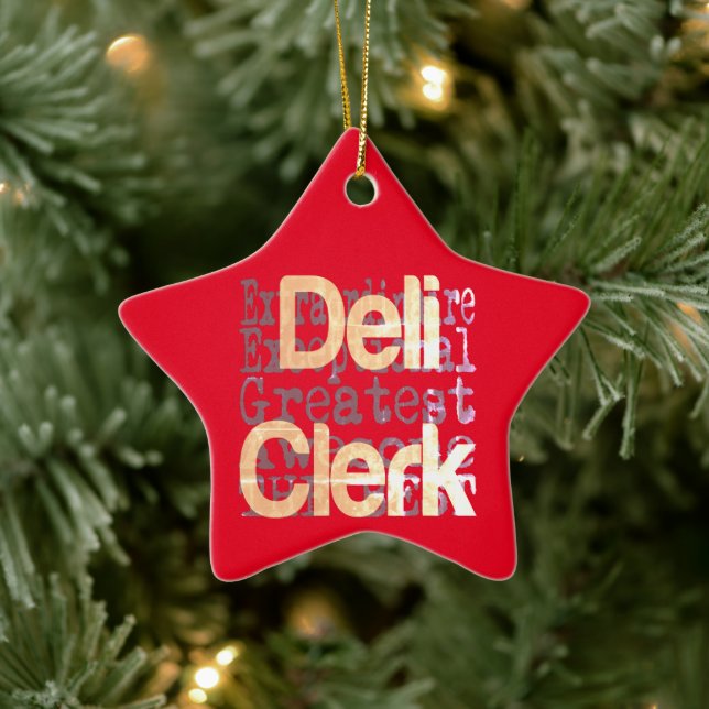 Deli Clerk Extraordinaire Ceramic Ornament (Tree)