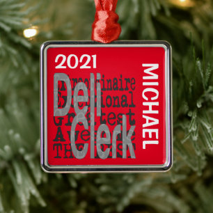Deli Clerk Extraordinaire CUSTOM Metal Ornament