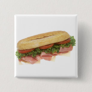 Deli Sandwich 2 Inch Square Button