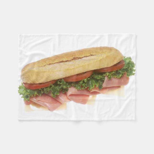 Deli Sandwich Fleece Blanket (Front (Horizontal))