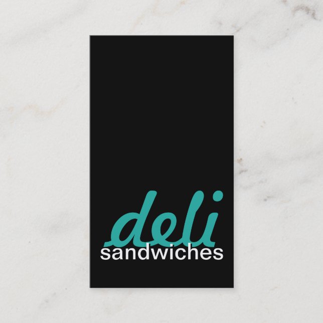 deli sandwiches punch card (Front)