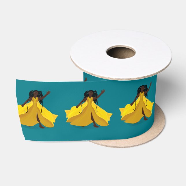 Delia in a Yellow Dress Satin Ribbon (Spool)