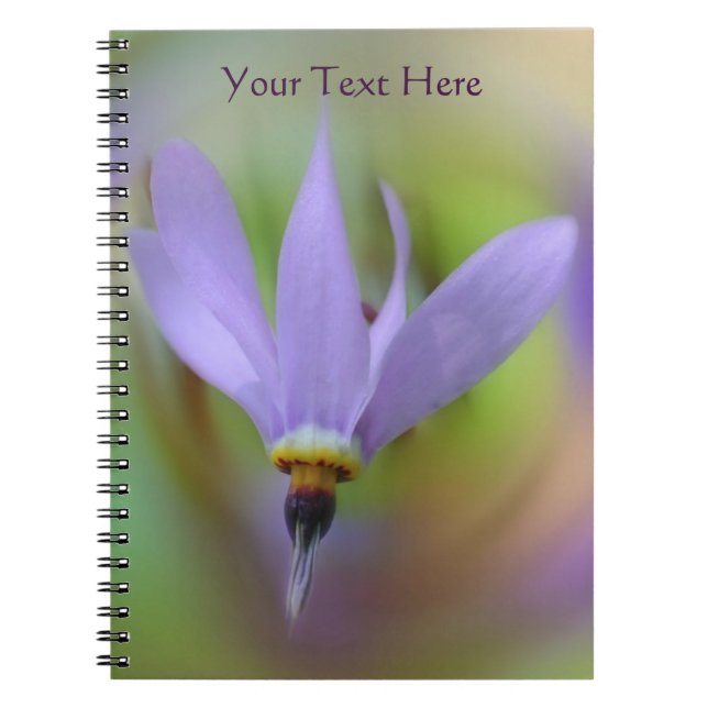 Délicat Carnet naturel de fleurs violettes (Devant)