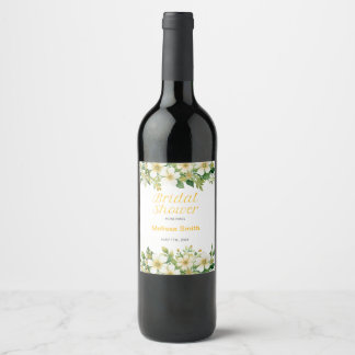 Délicat Étiquette Floral Pour Fête des mariées