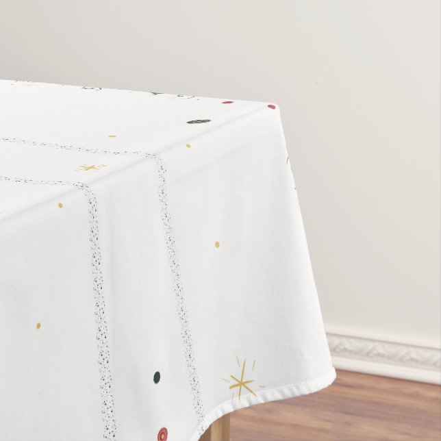 Délicat Motif d'hiver moderne nappe blanche (In Situ)