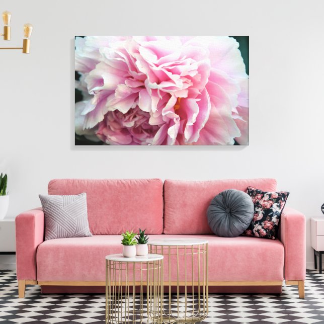 Délicat Peony rose Floral Enveloppé Toile Imprimer (Insitu(Salon))