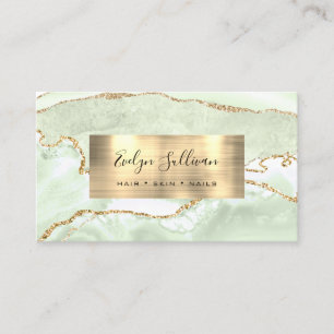 délicat vert Carte de visite Agate