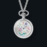 Delicate 3D Pastel Flowers Watch Necklace<br><div class="desc">Introducing our Delicate Pastel Flowers 3D Watch Necklace, a charming fusion of functionality and elegance. This unique necklace features a dainty watch pendant adorned with delicate pastel flowers in a captivating 3D design. Crafted with meticulous attention to detail, the watch pendant serves as both a stylish accessory and a practical...</div>